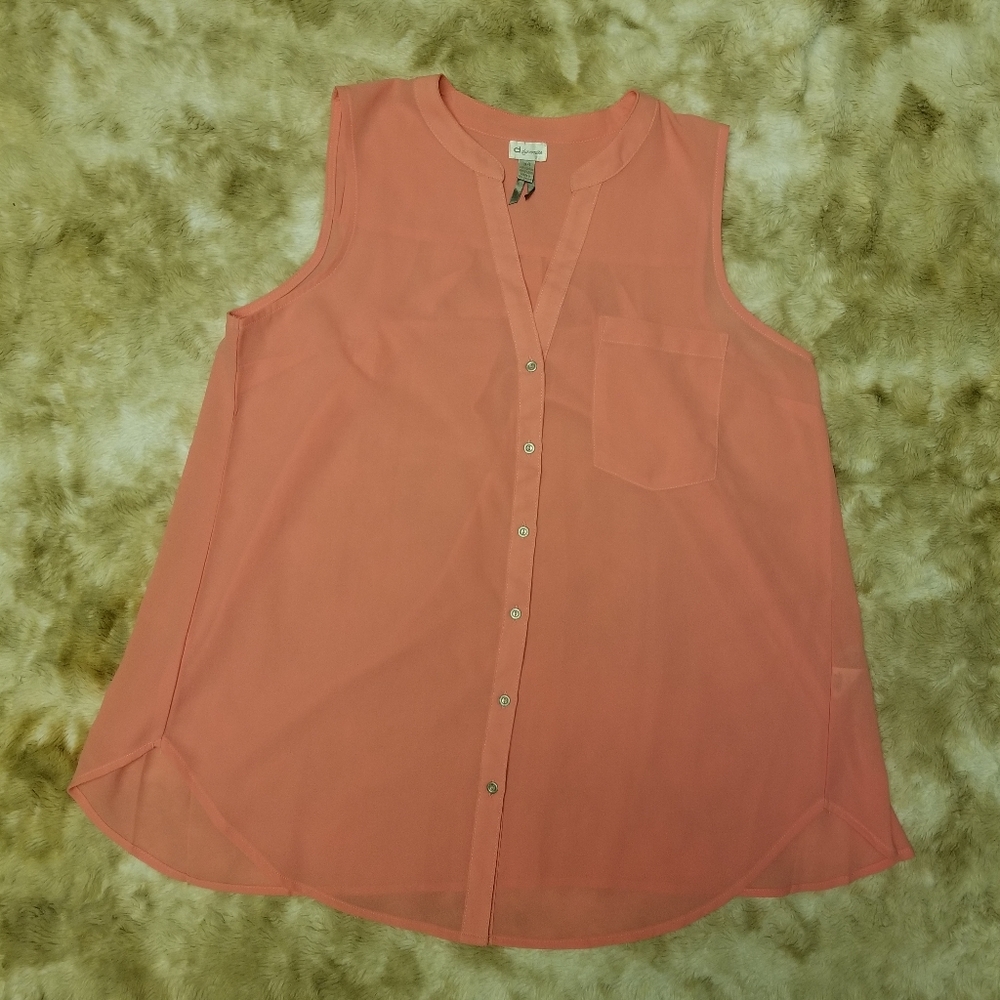 🍁🌺Dynamite button up sleeveless blouse